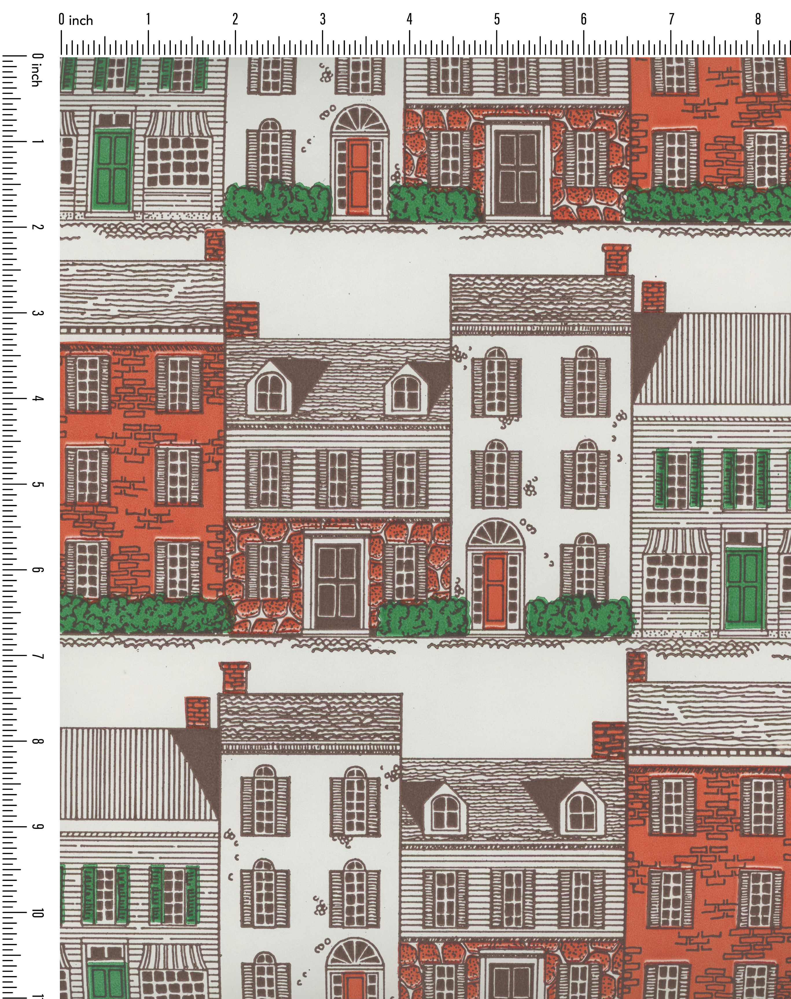 Row Houses Vintage Paper